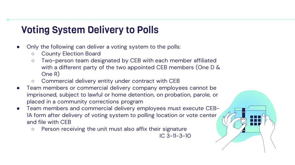 voting system delivery to polls
