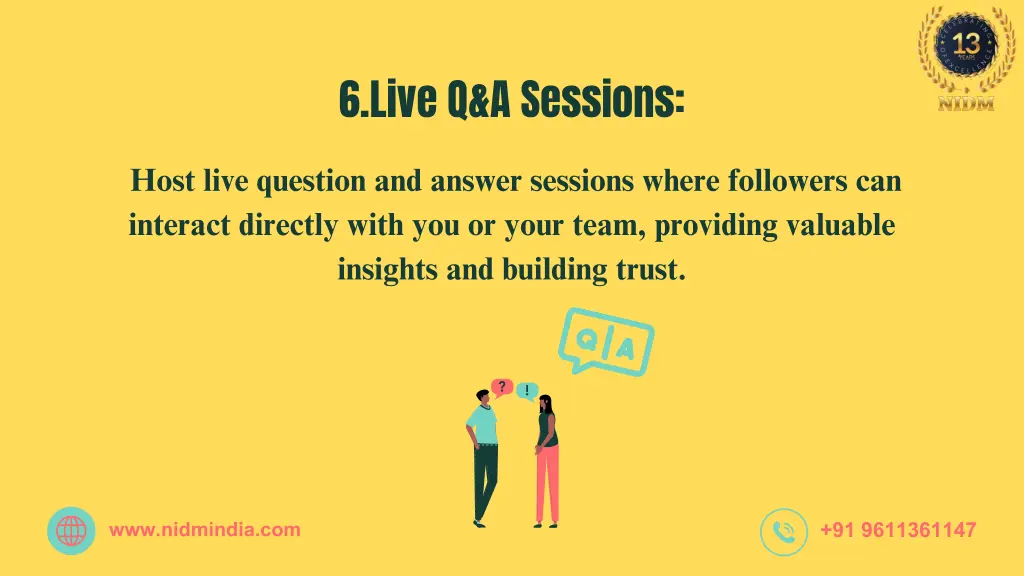 6 live q a sessions