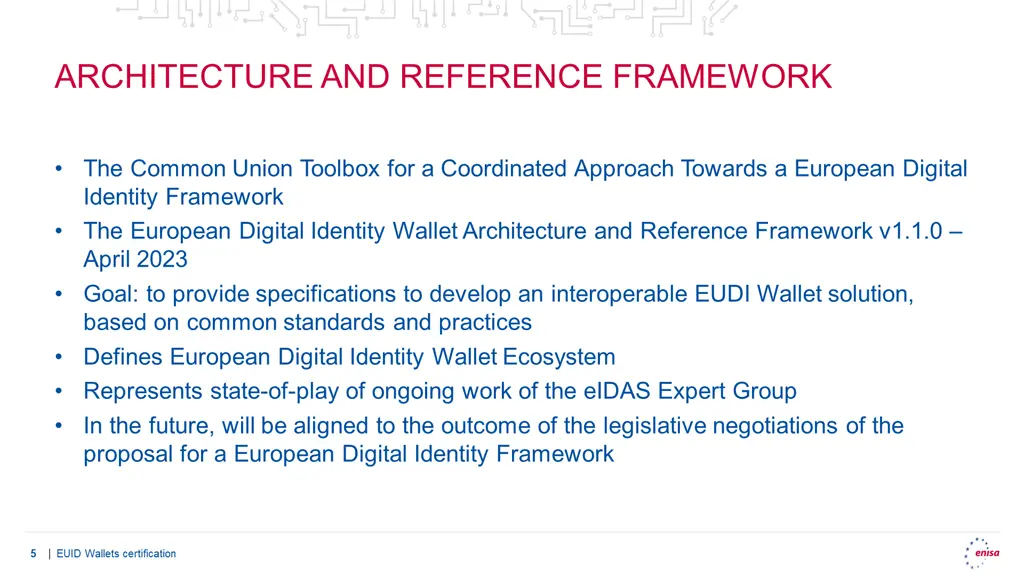 architecture and reference framework