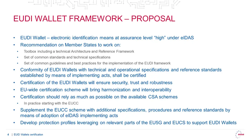 eudi wallet framework proposal