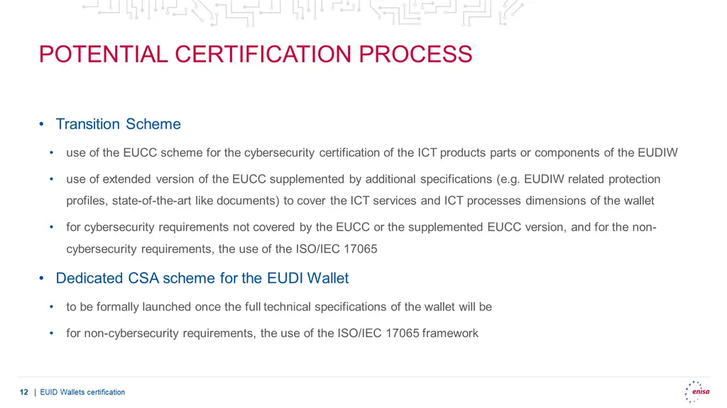 potential certification process