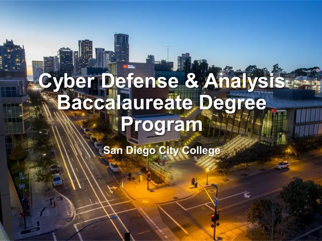 cyber defense analysis baccalaureate degree