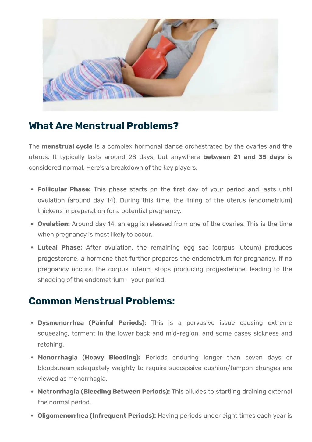 what are menstrual problems