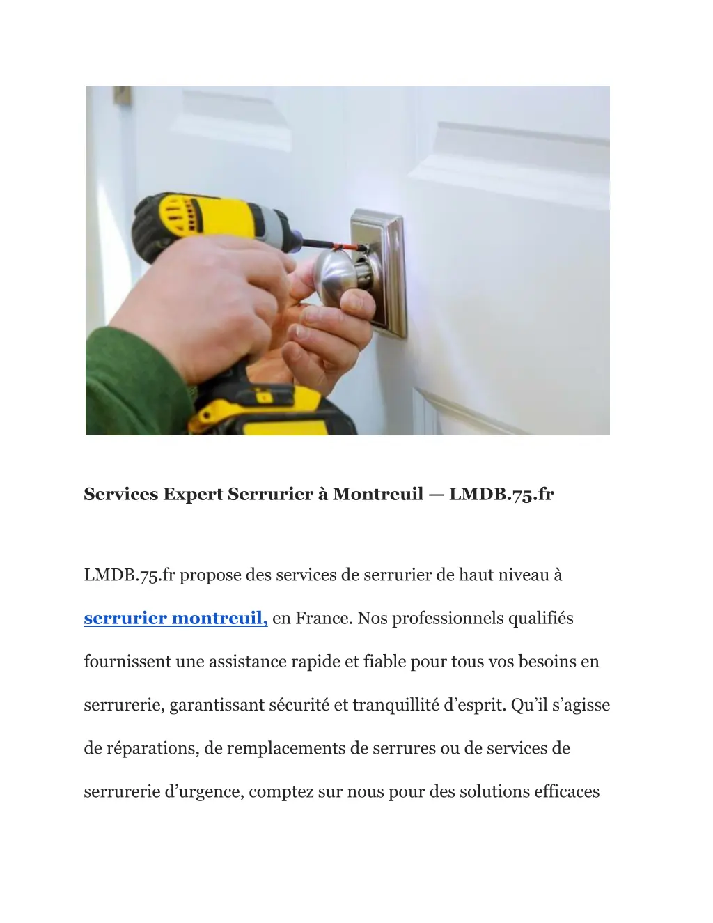 services expert serrurier montreuil lmdb 75 fr