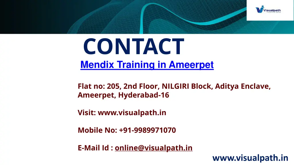 contact mendix training in ameerpet