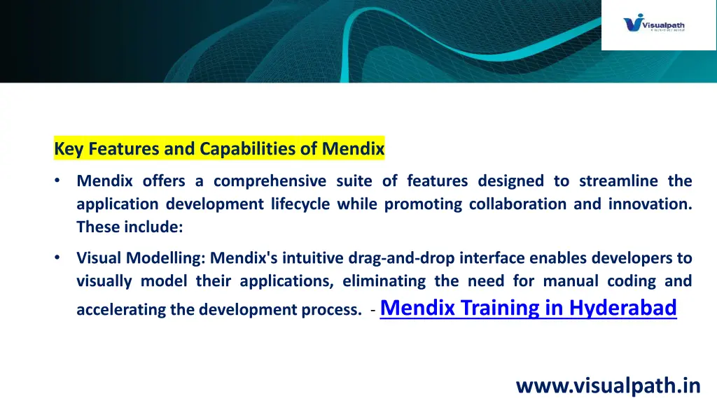 key features and capabilities of mendix