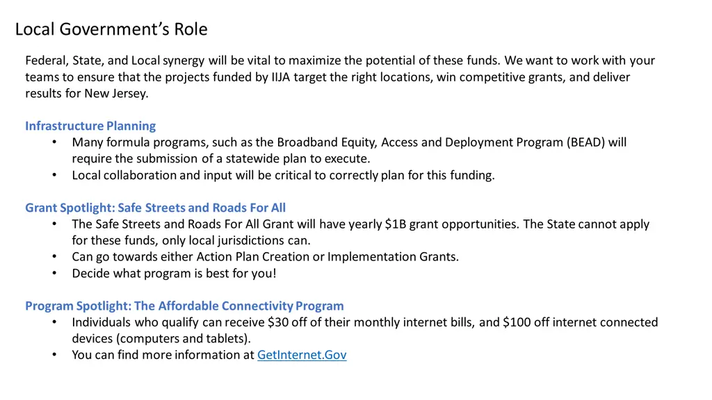 local government s role