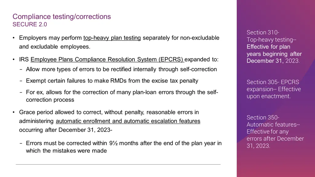 compliance testing corrections secure 2 0