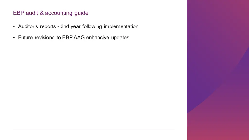 ebp audit accounting guide