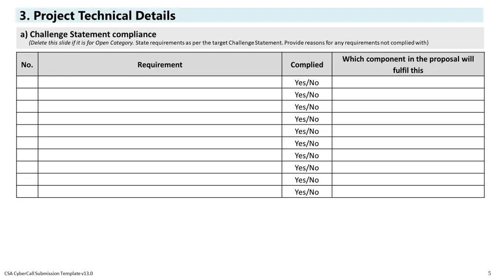 3 project technical details