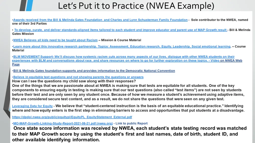 let s put it to practice nwea example