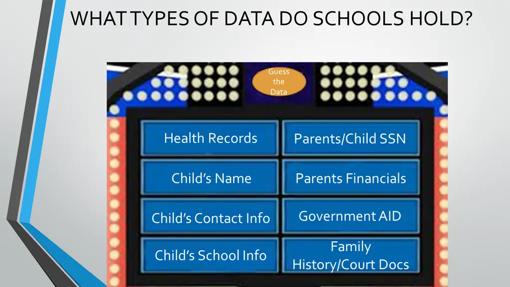 what types of data do schools hold