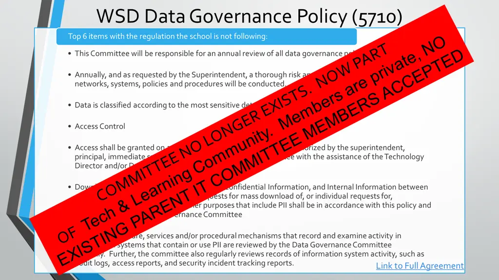 wsd data governance policy 5710