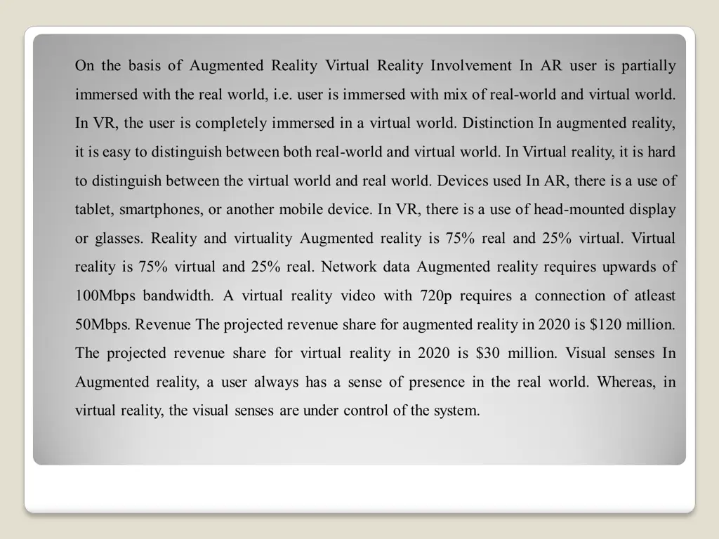 on the basis of augmented reality virtual reality