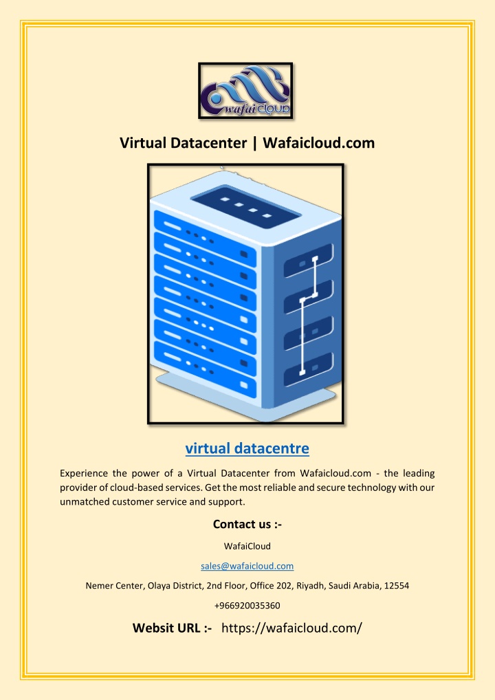 virtual datacenter wafaicloud com