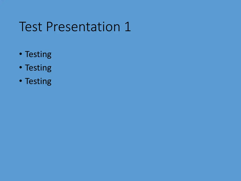 test presentation 1