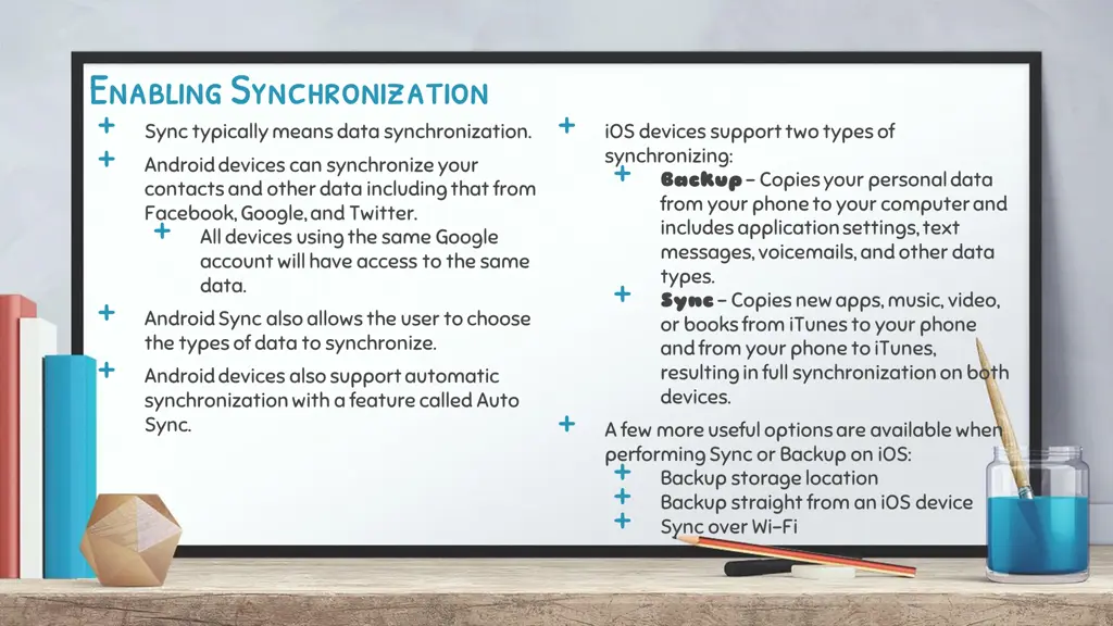 enabling synchronization enabling synchronization