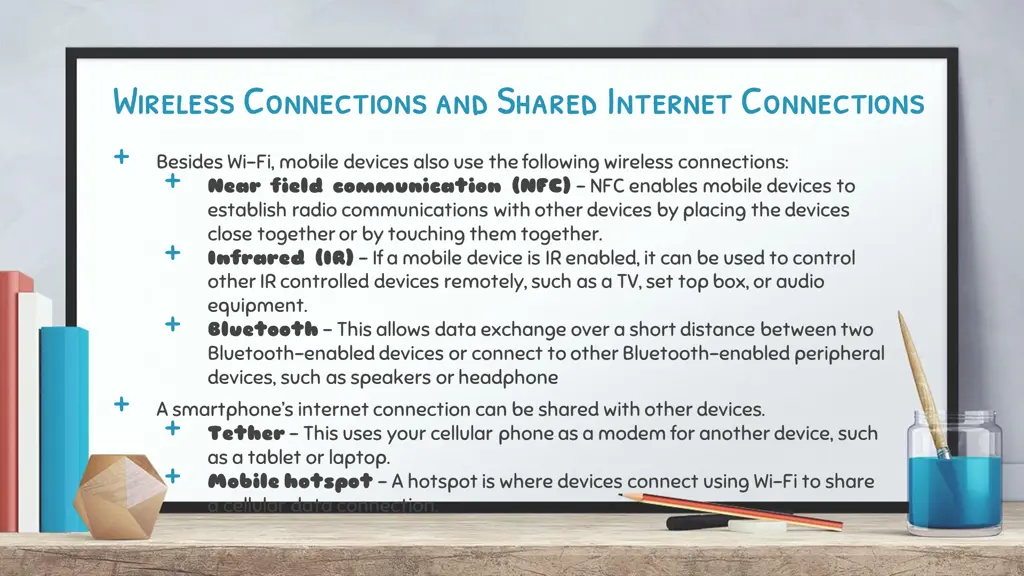 wireless connections and shared internet