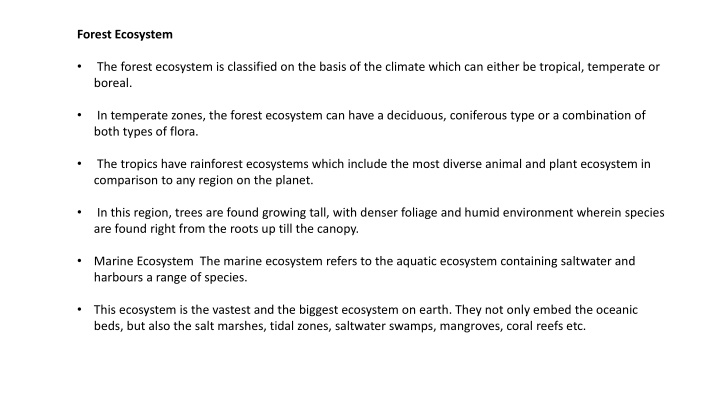 forest ecosystem