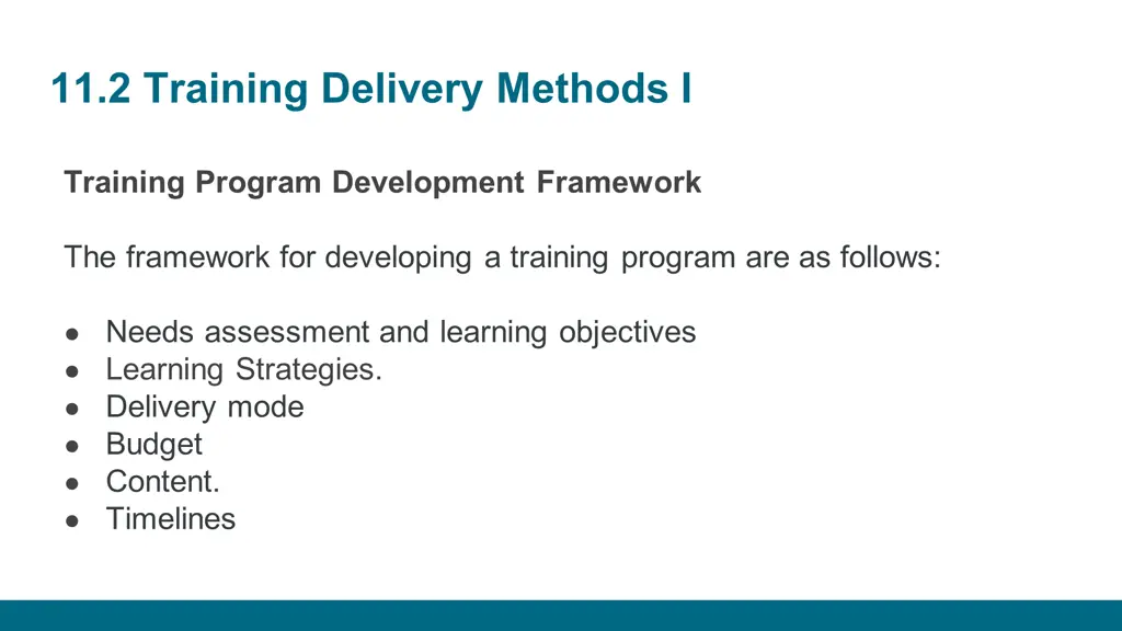 11 2 training delivery methods i