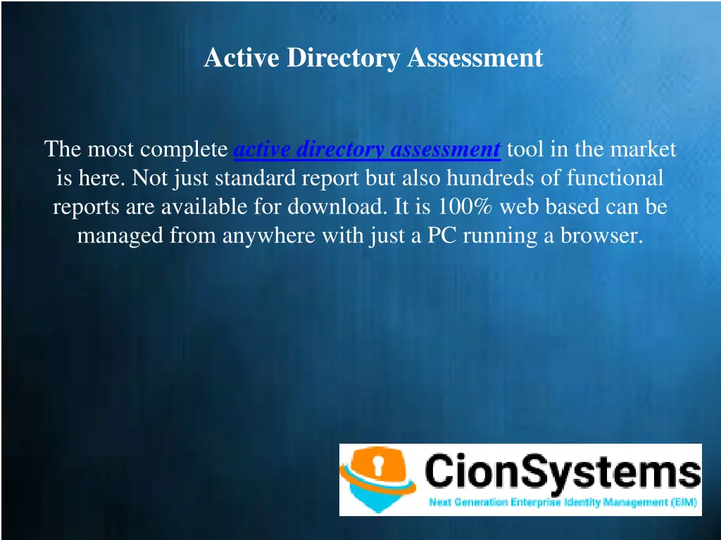 active directory assessment