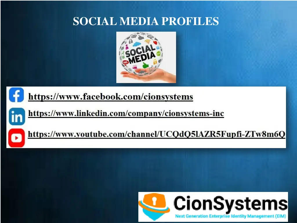 social media profiles