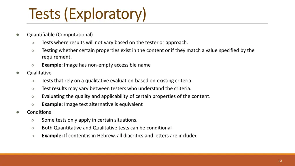 tests exploratory tests exploratory