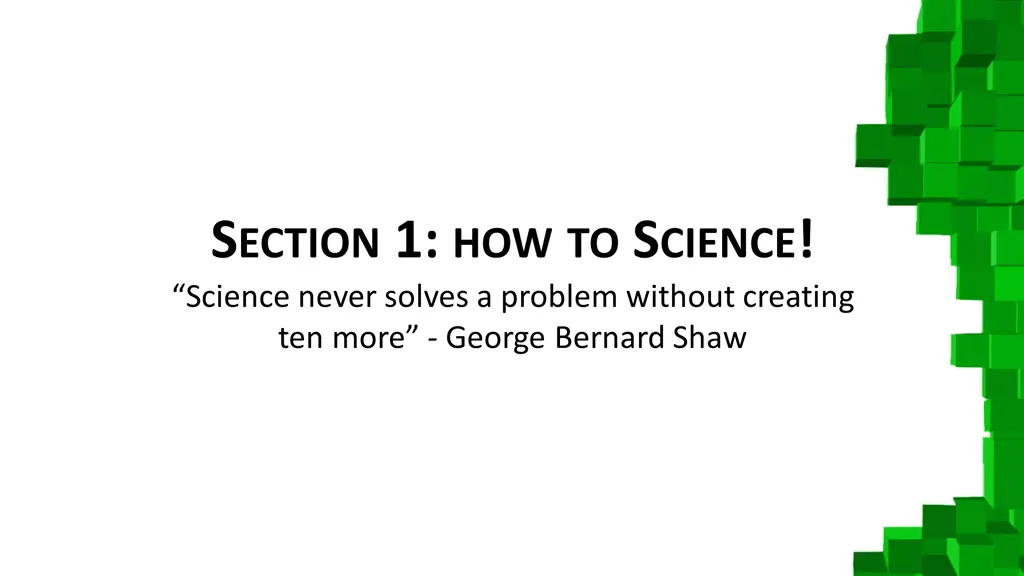 s ection 1 how to s cience science never solves