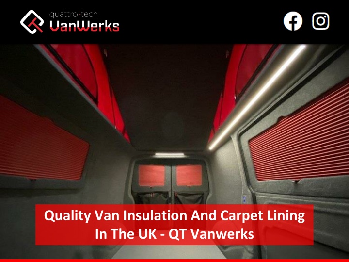 quality van insulation and carpet lining