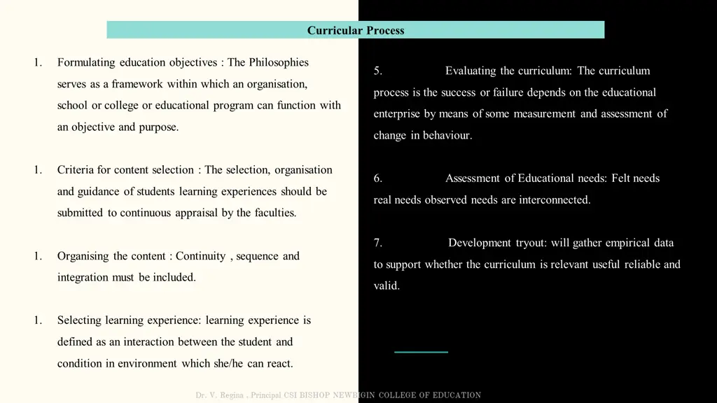 curricular process