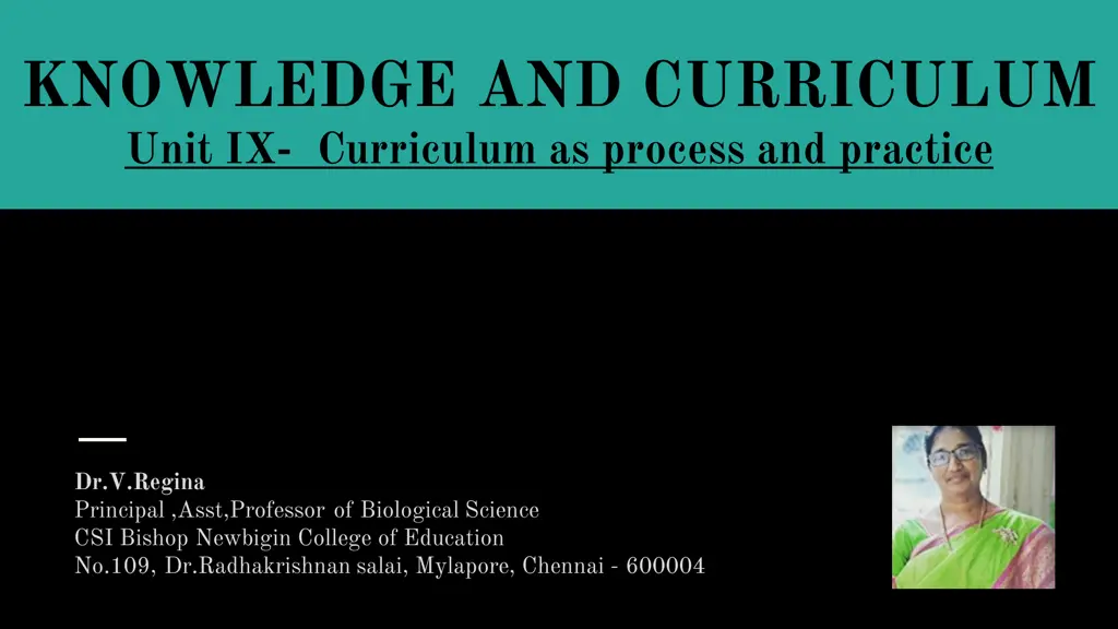 knowledge and curriculum unit ix curriculum