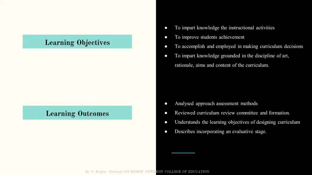 to impart knowledge the instructional activities