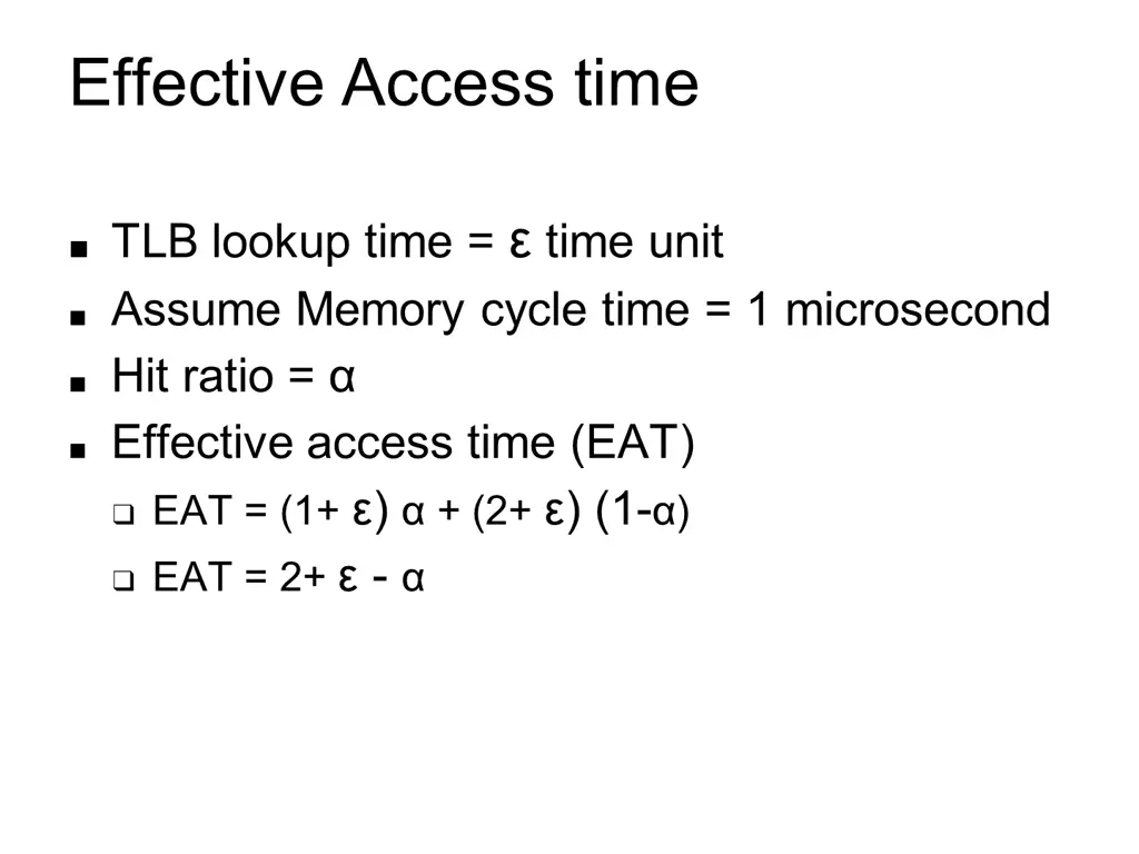 effective access time