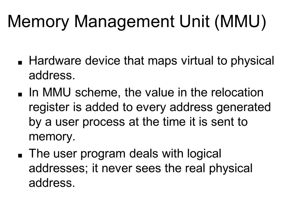 memory management unit mmu