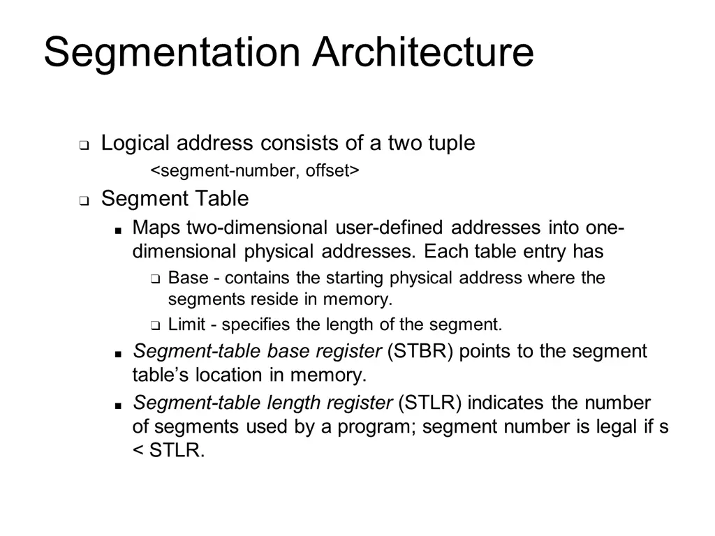 segmentation architecture