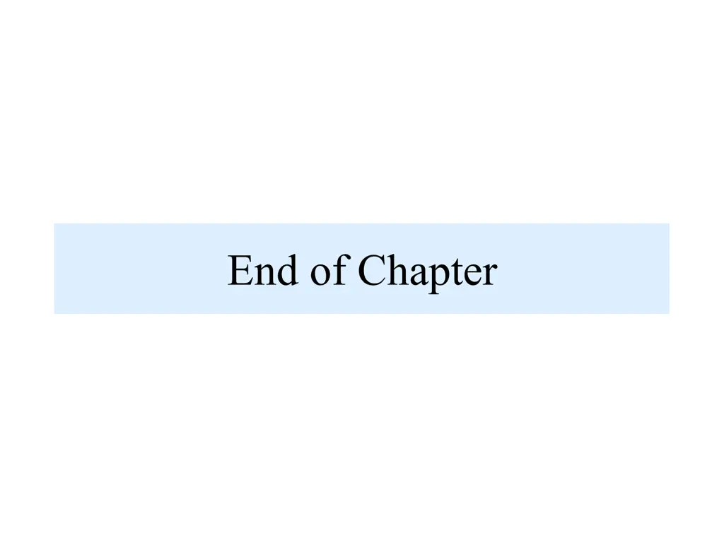 end of chapter