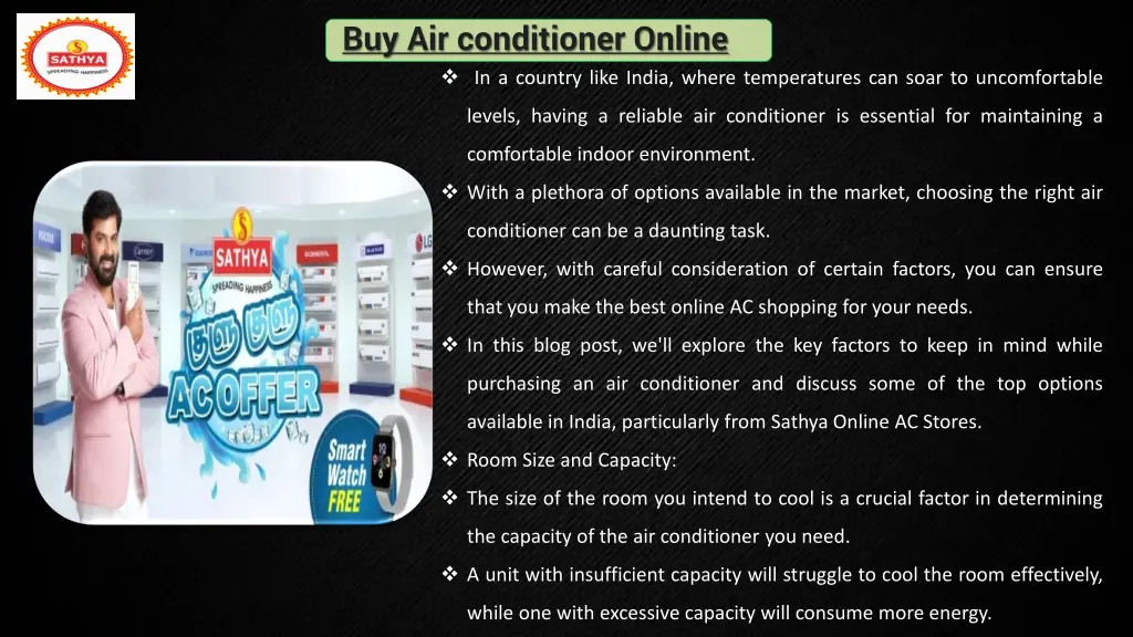 buy air conditioner online in a country like