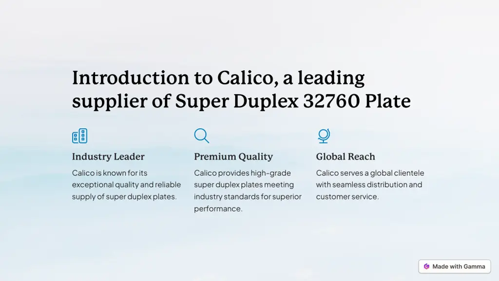 introduction to calico a leading supplier