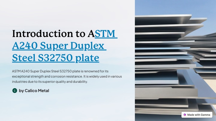 introduction to astm a240 super duplex steel