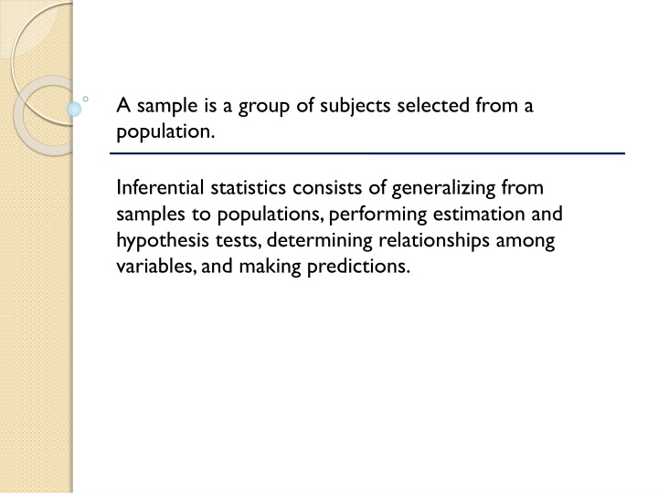 a sample is a group of subjects selected from