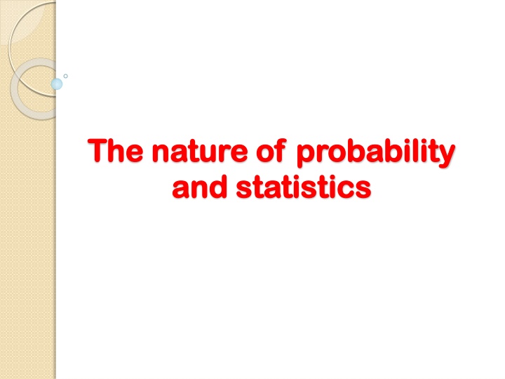 the nature of probability the nature