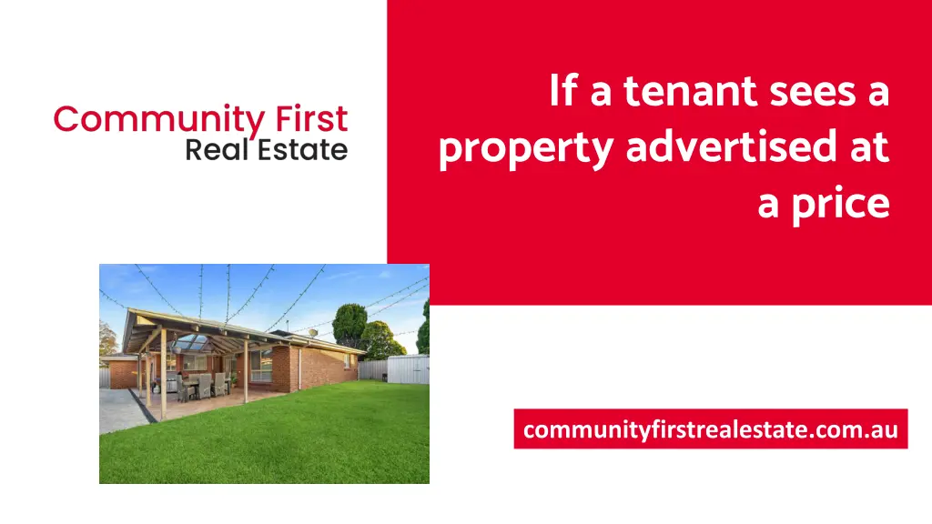 if a tenant sees a property advertised at