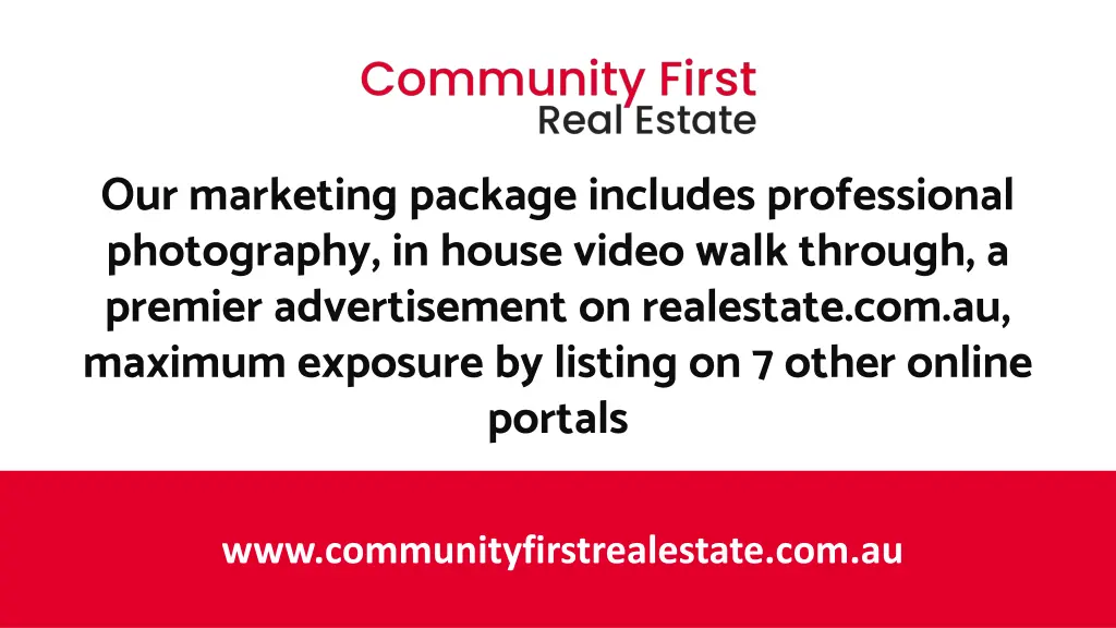 our marketing package includes professional