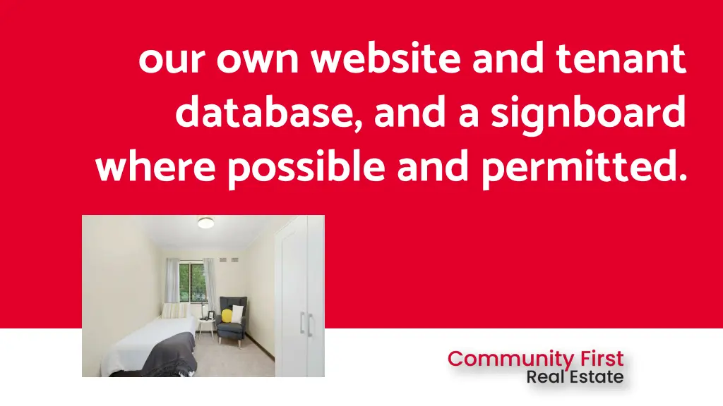 our own website and tenant database