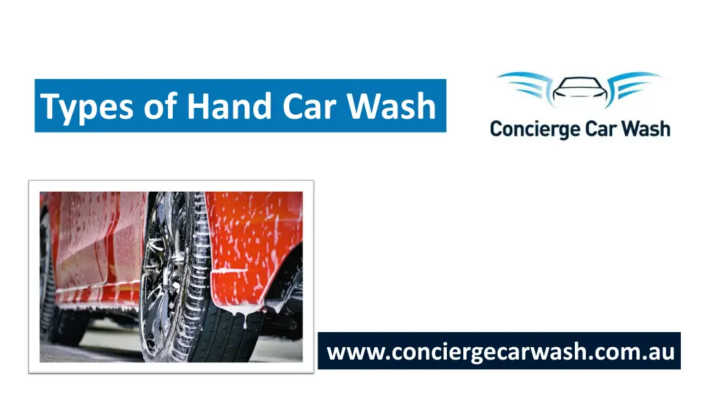 types of hand car wash