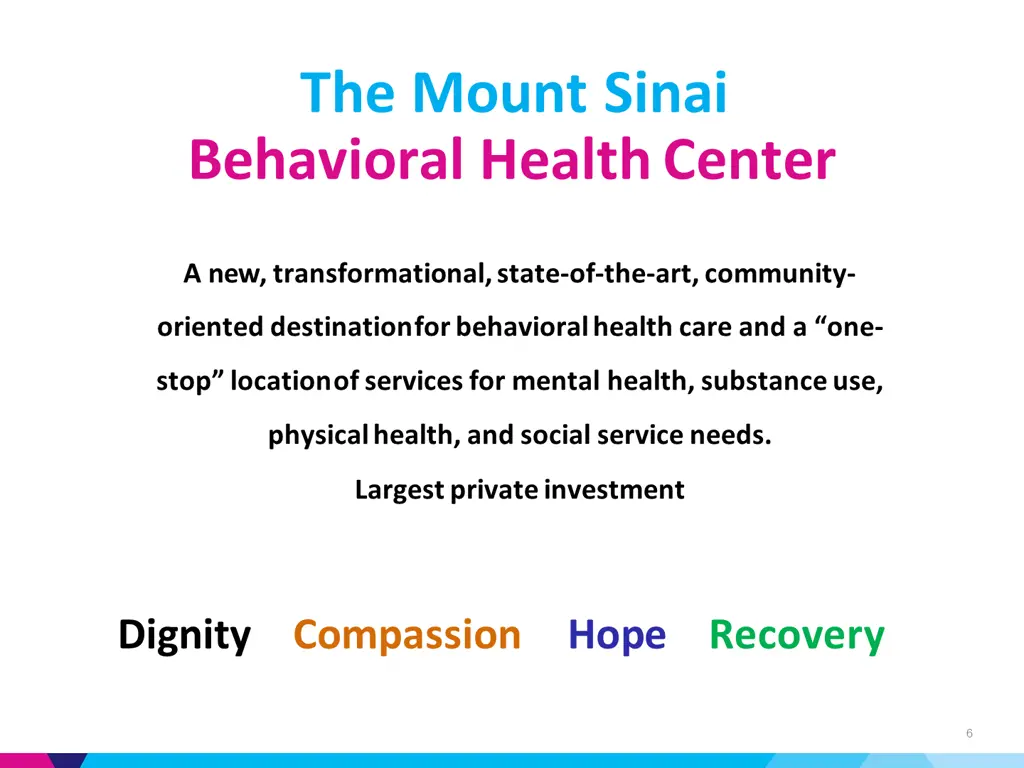 the mount sinai behavioral healthcenter