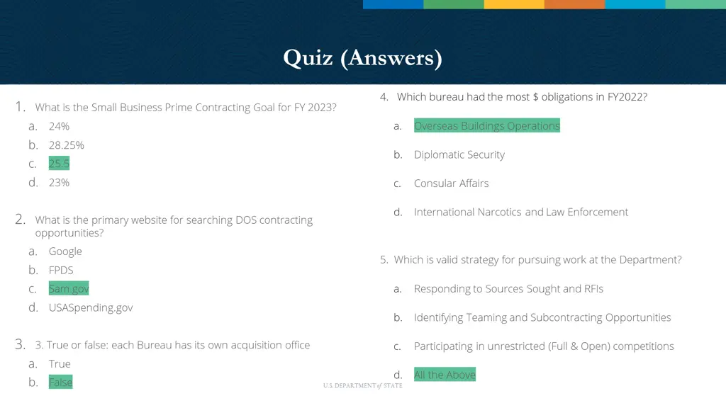 quiz answers