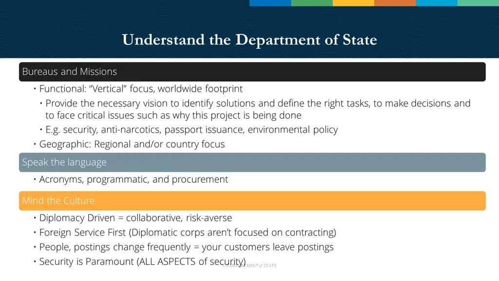 understand the department of state