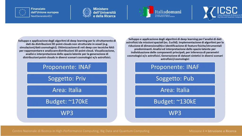 sviluppo e applicazione degli algoritmi di deep