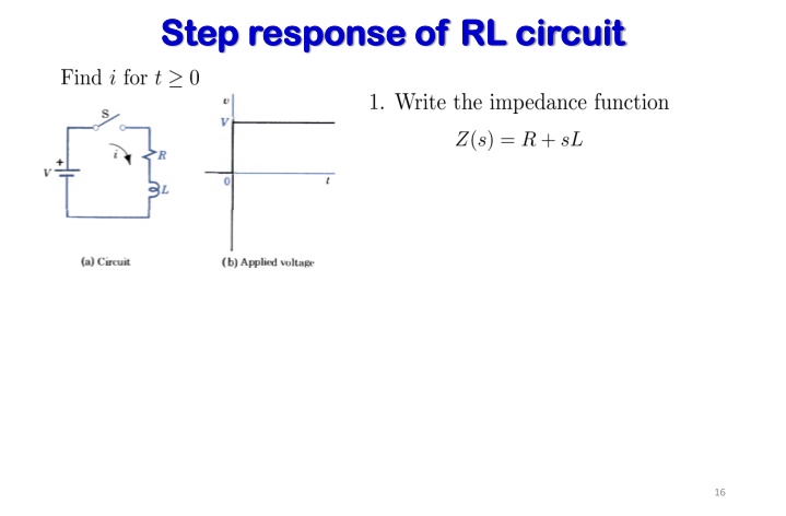 step response of rl circuit step response 1